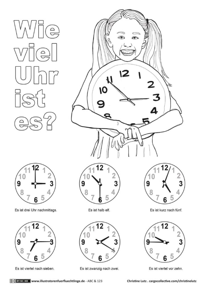 ABC und 123 - Uhrzeit Uhr