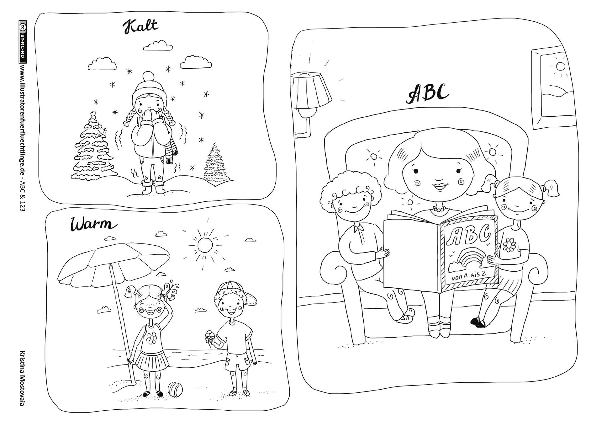 ABC und 123 - heiß kalt ABC von Kristina Mostovaia