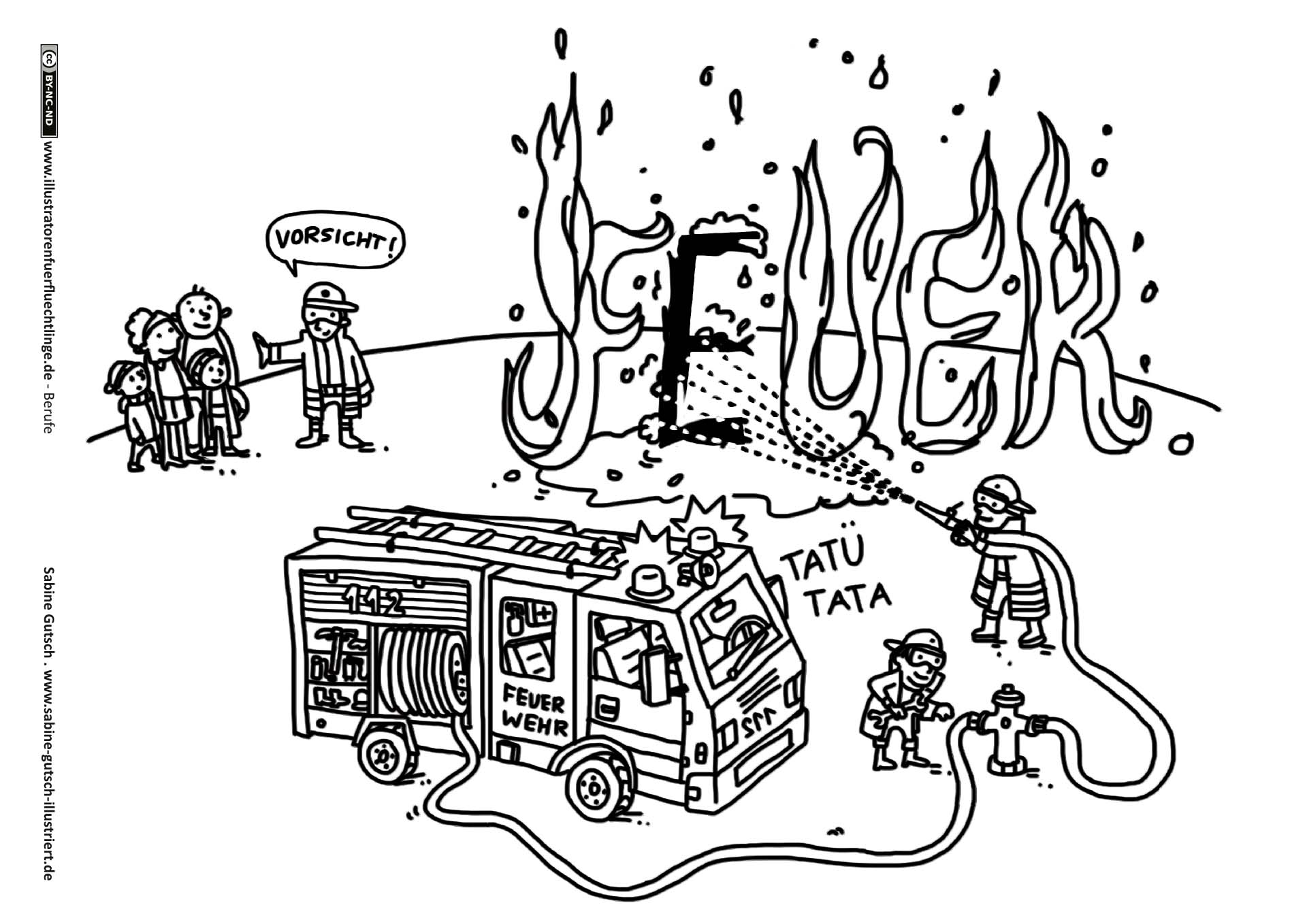 Berufe - Feuerwehr von Sabine Gutsch