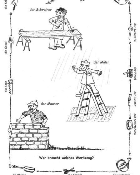 Berufe - Maurer Schreiner Maler