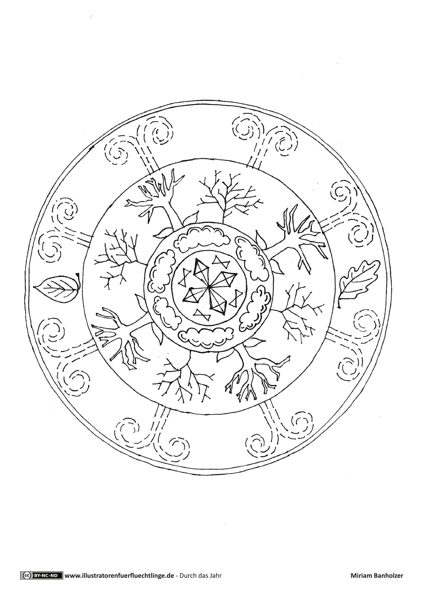 Durch das Jahr - Herbst Mandala