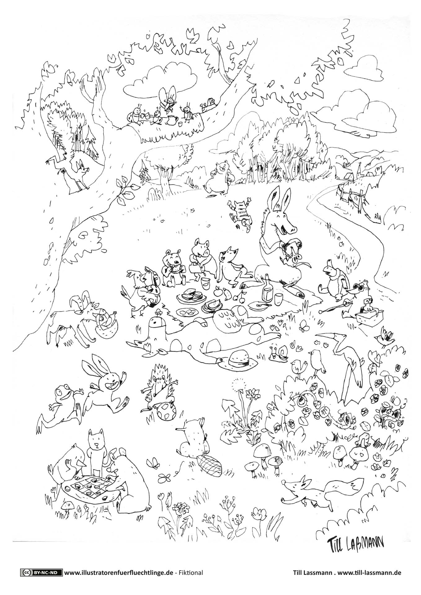 Fiktional - Picknick Tiere