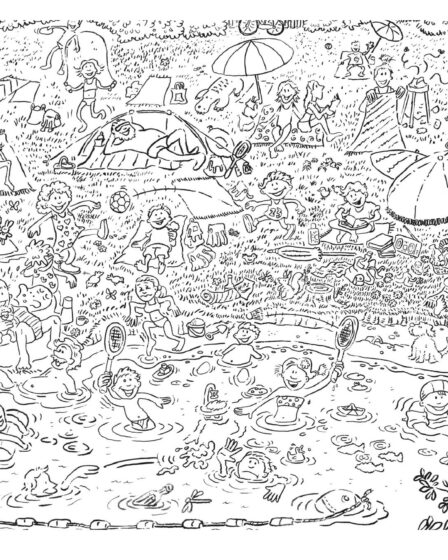 Freizeit - Badesee Wimmelbild von Gerrit Hansen