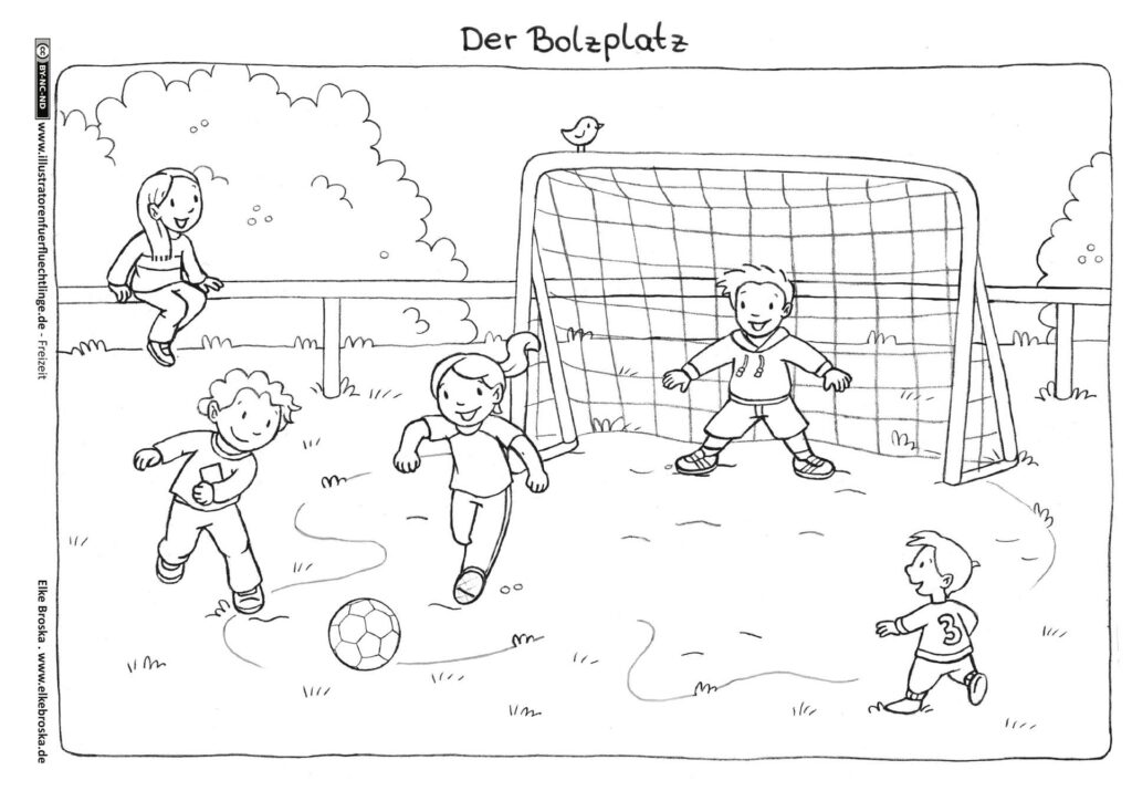 Freizeit - Fußball spielen Bolzplatz