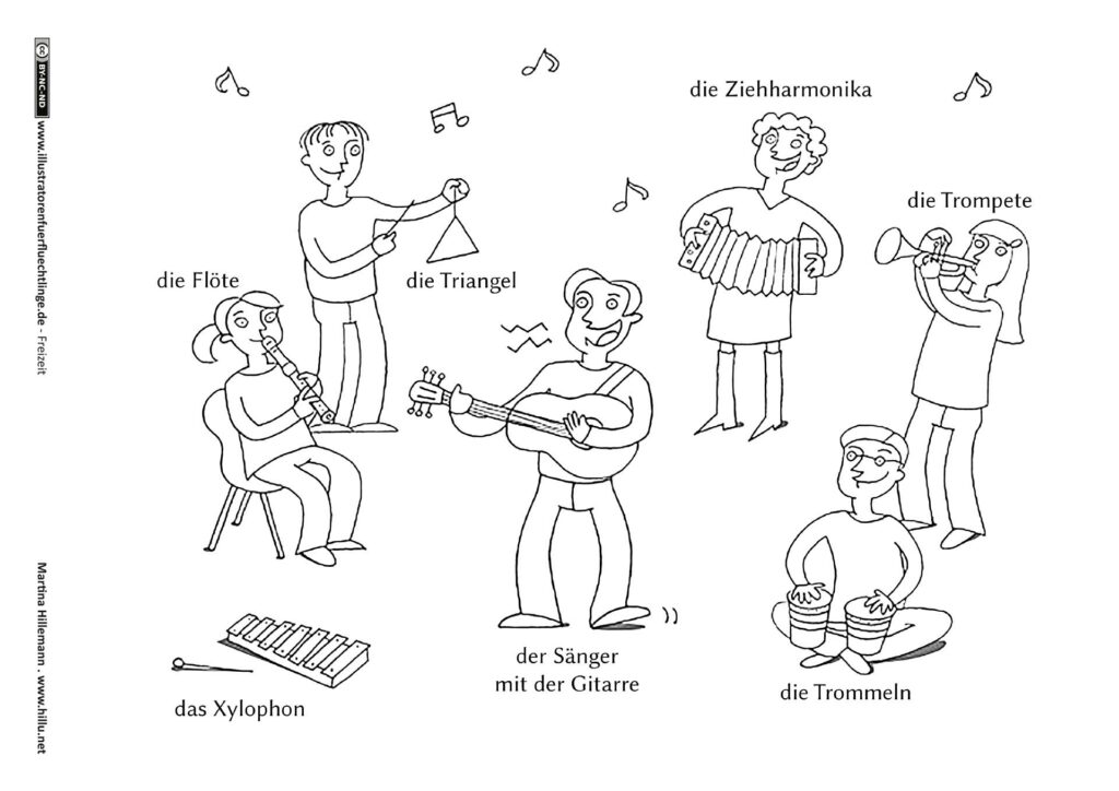 Freizeit - Musik musizieren Instrumente von Martina Hillemann