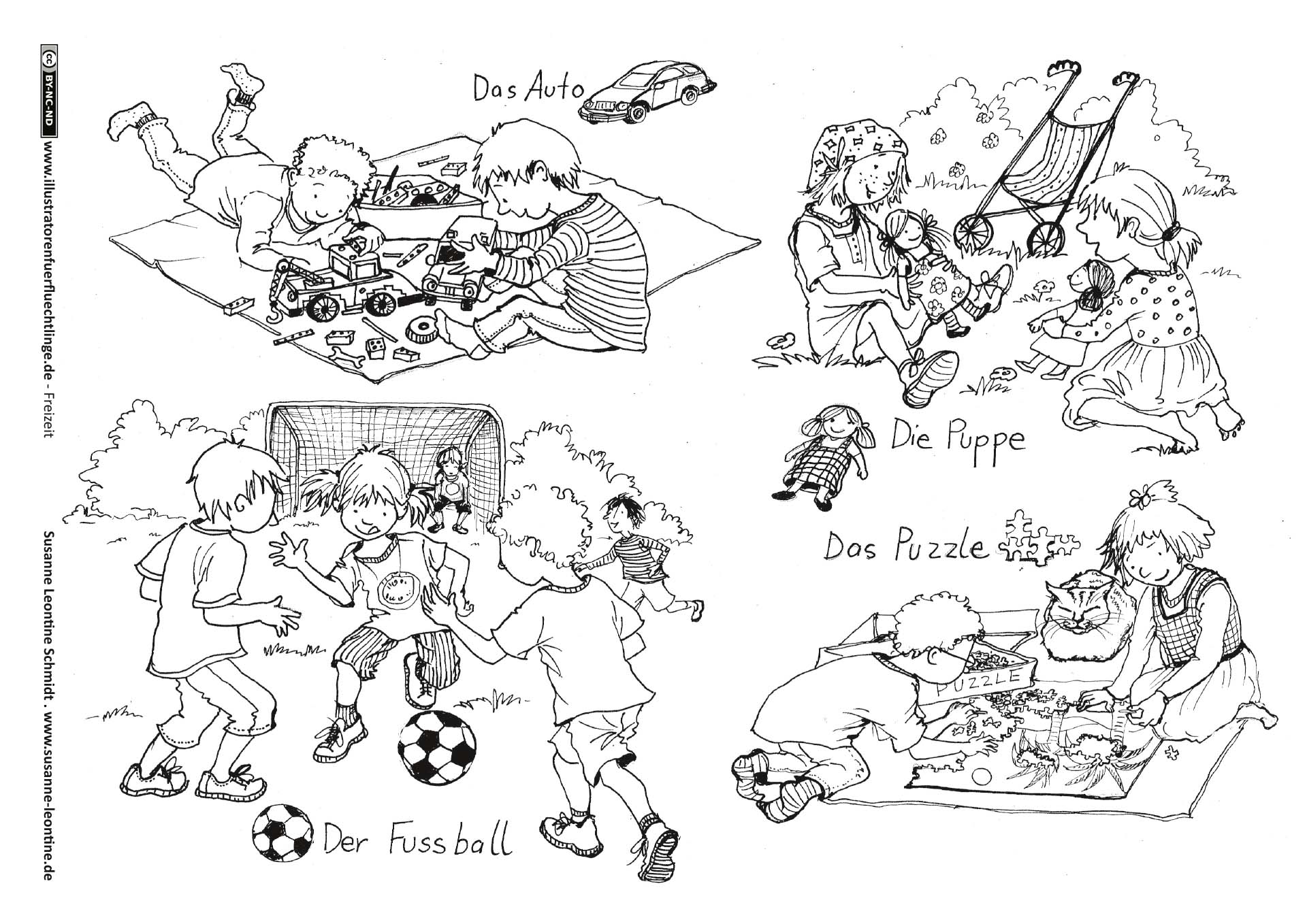 Freizeit - Spielen Auto Puppe Fußball Puzzle