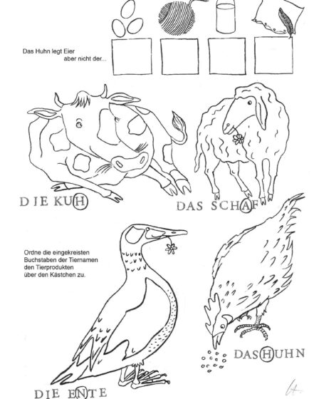 Leben und Wohnen - Haustiere Nutztiere Rätsel