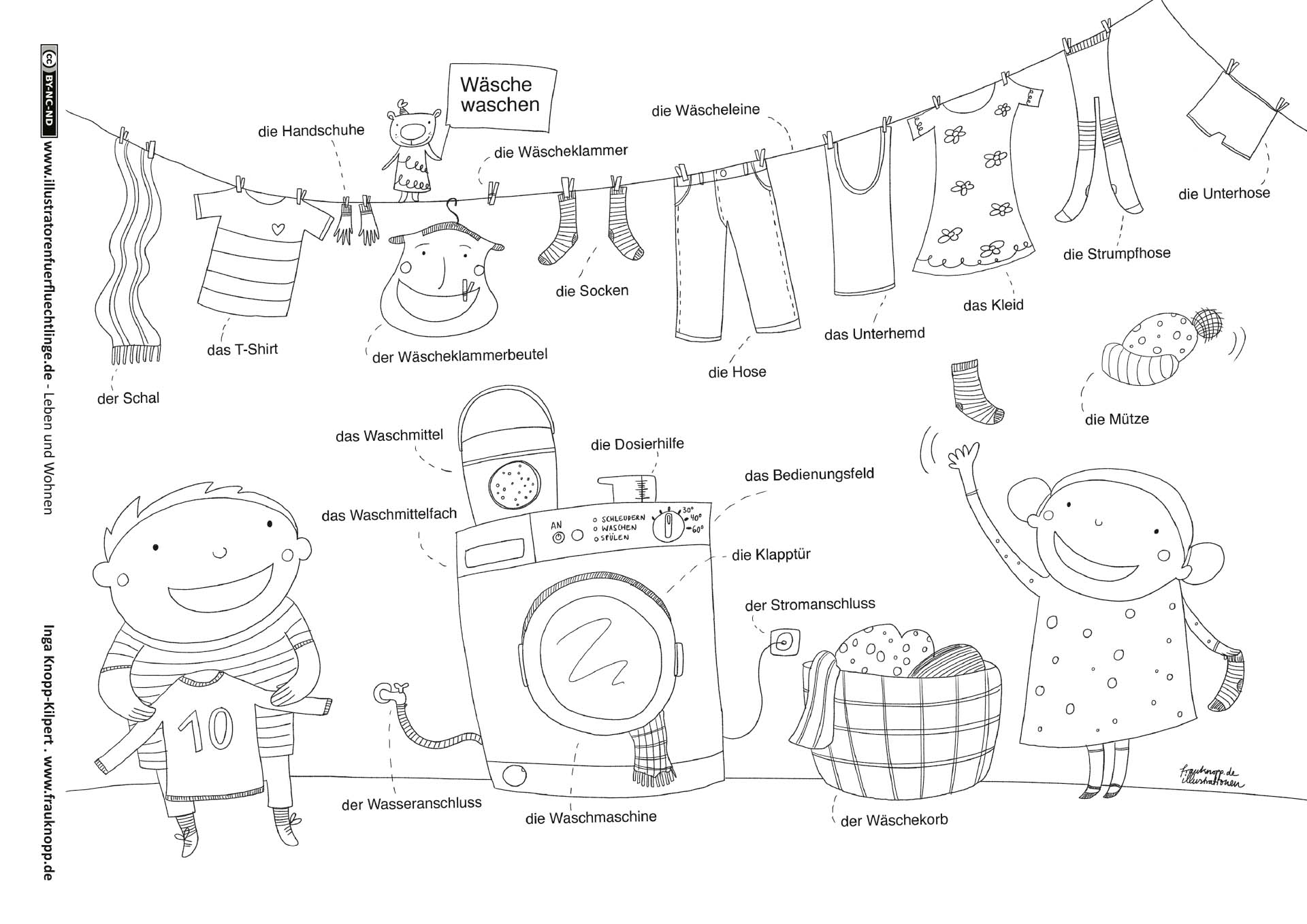 Leben und Wohnen - Kleidung Wäsche Waschmaschine