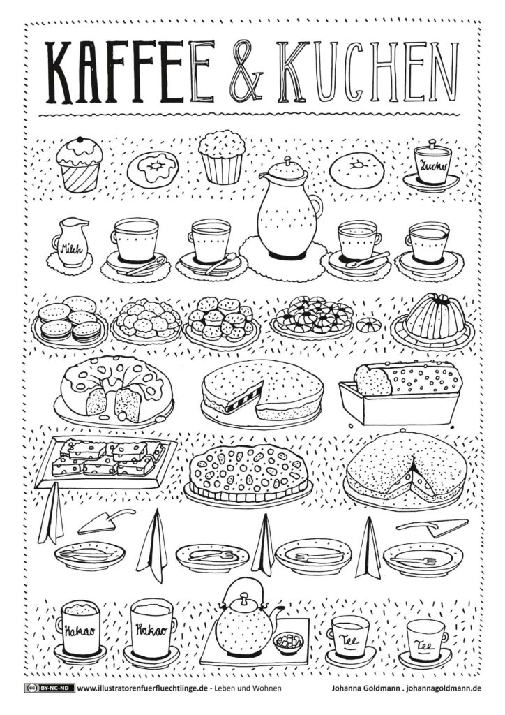 Leben und Wohnen - Tagesablauf Mahlzeiten Kaffee und Kuchen von Johanna Goldmann