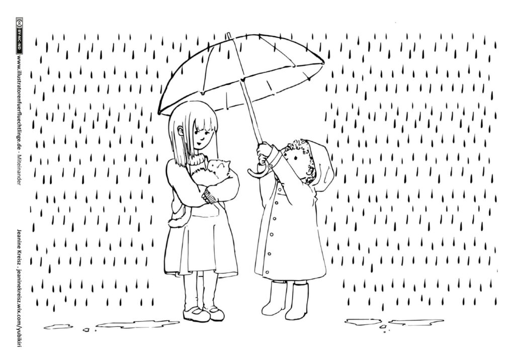 Miteinander - Im Regen füreinander da sein