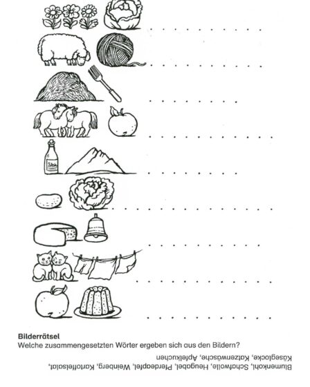 Natur - Bauernhof Begriffe Bildrätsel