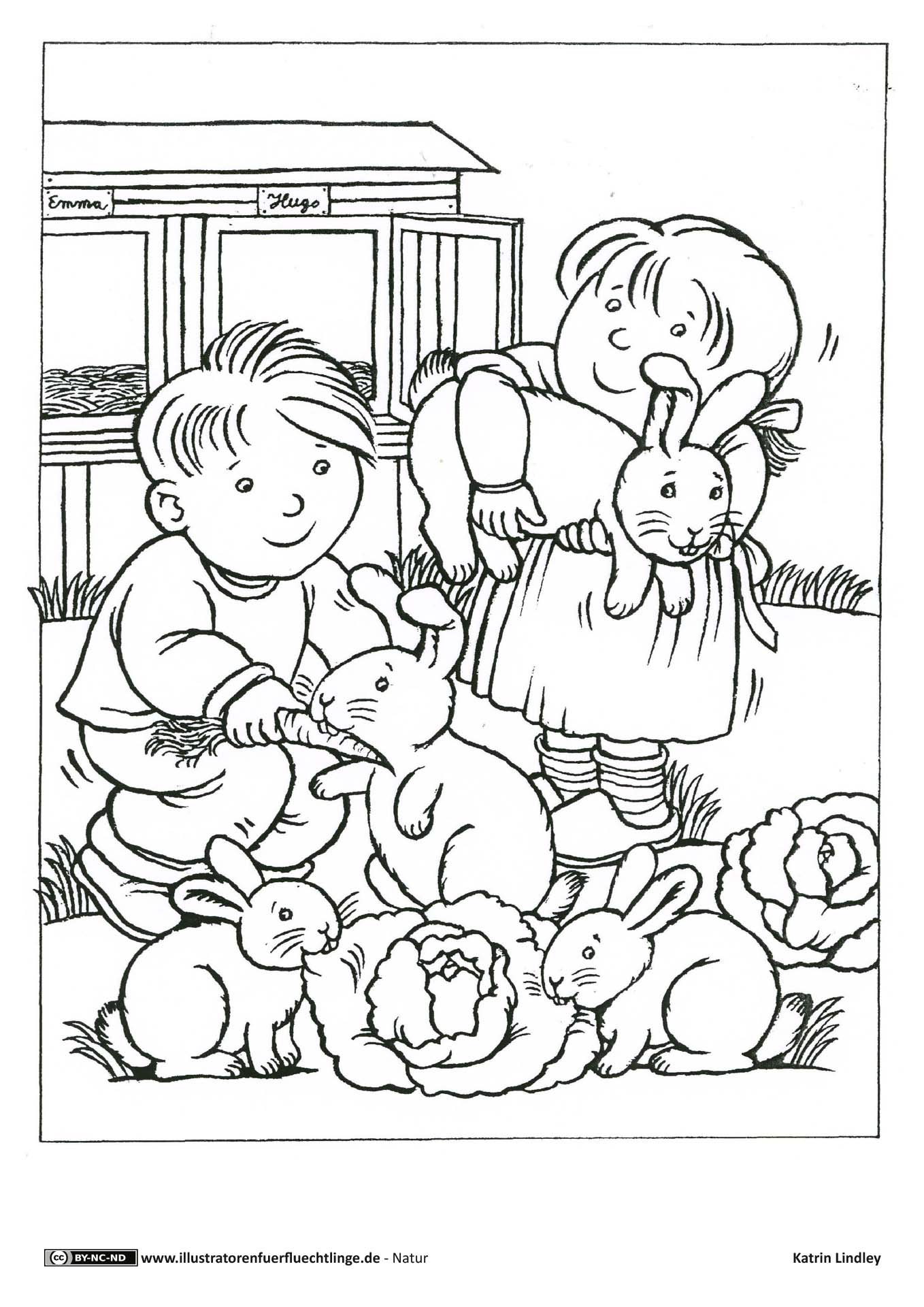 Natur - Bauernhof Haustiere Kinder Kaninchen