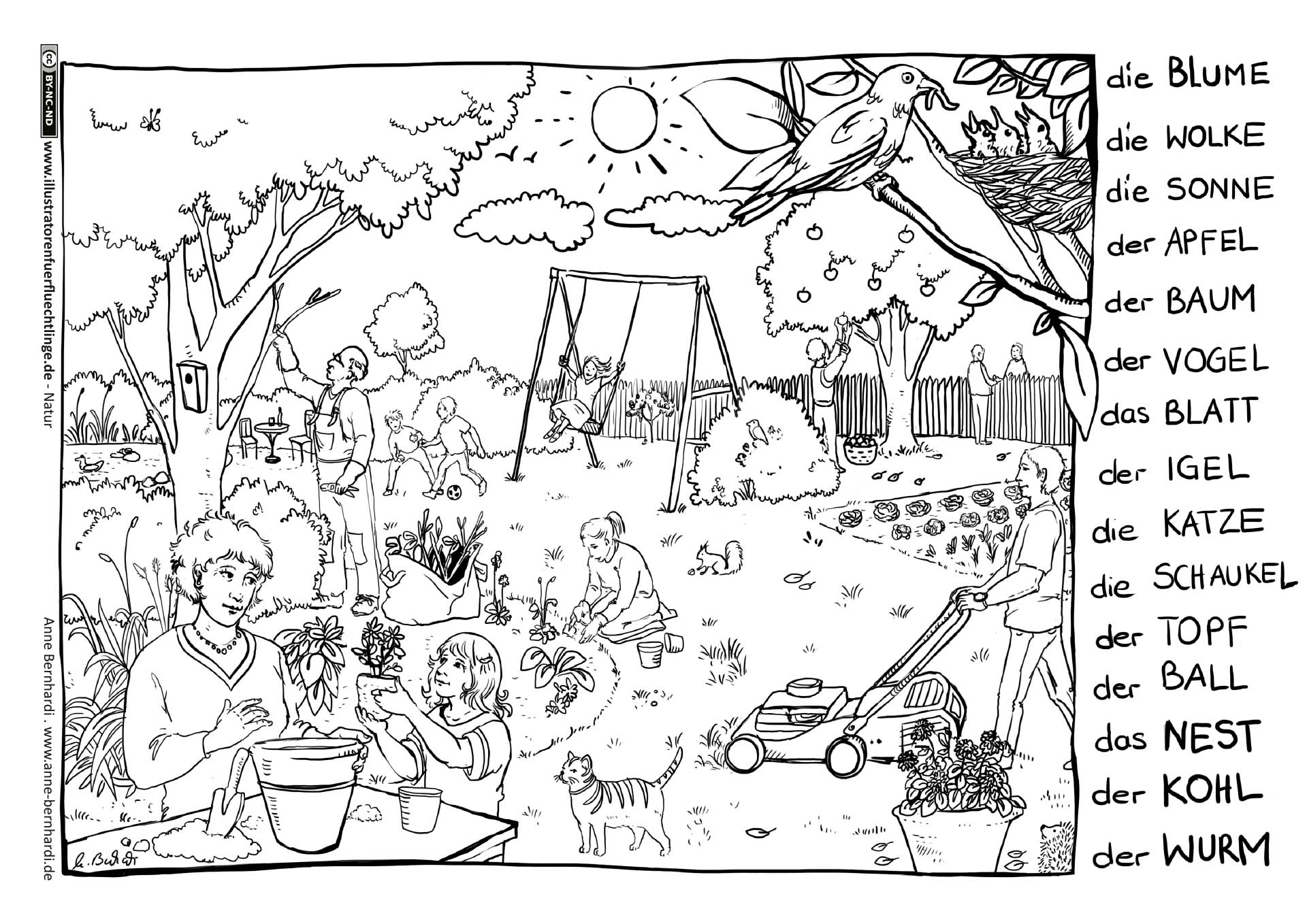 Natur - Garten Gartenarbeit Spielen