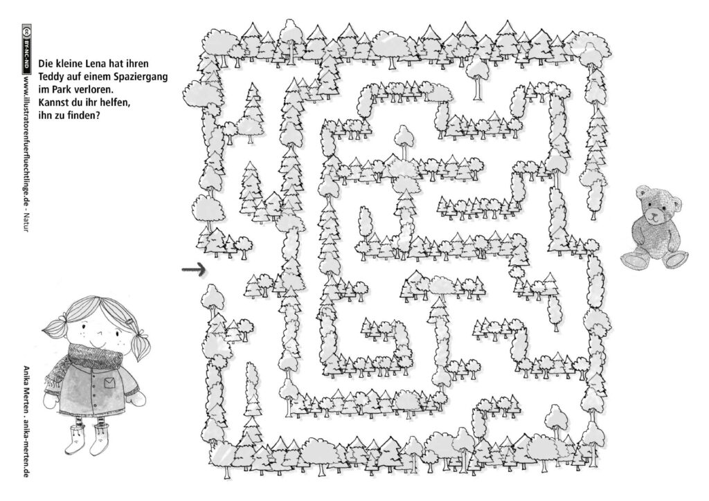 Natur - Labyrinth Park von Anika Merten