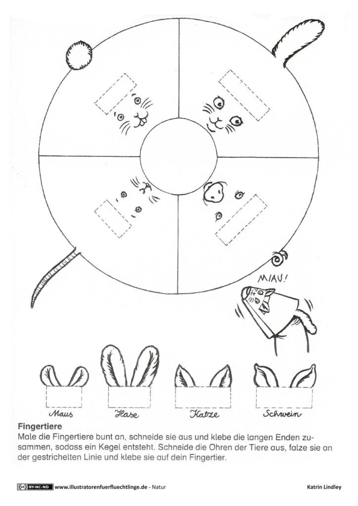 Natur - Tiere Fingerpuppen Basteln