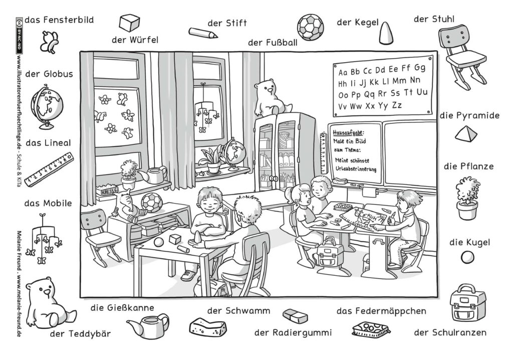 Schule und KiTa - Klassenzimmer