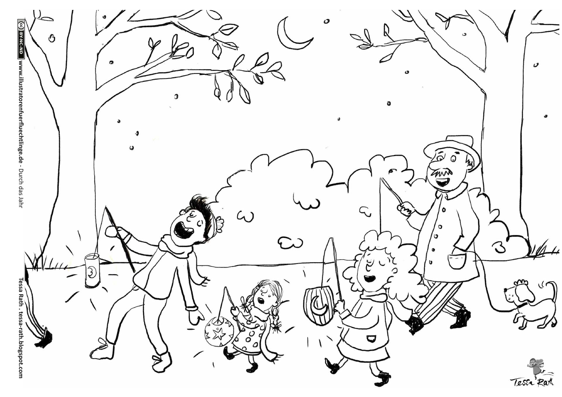 Durch das Jahr - Laternen Umzug Sankt Martin von Tessa Rath