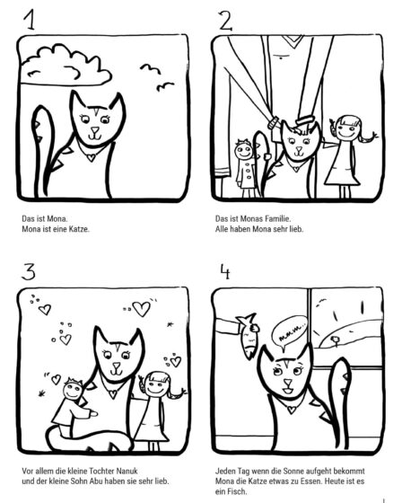 Fiktional - Mona die Katze Bildergeschichte von Loreen Ramirez