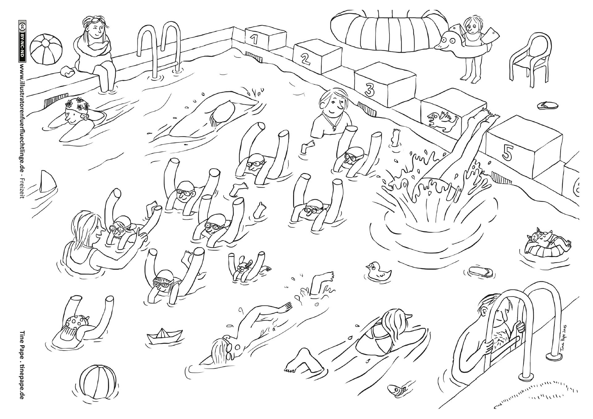 Freizeit - Schwimmbad Schwimmkurs von Tine Pape