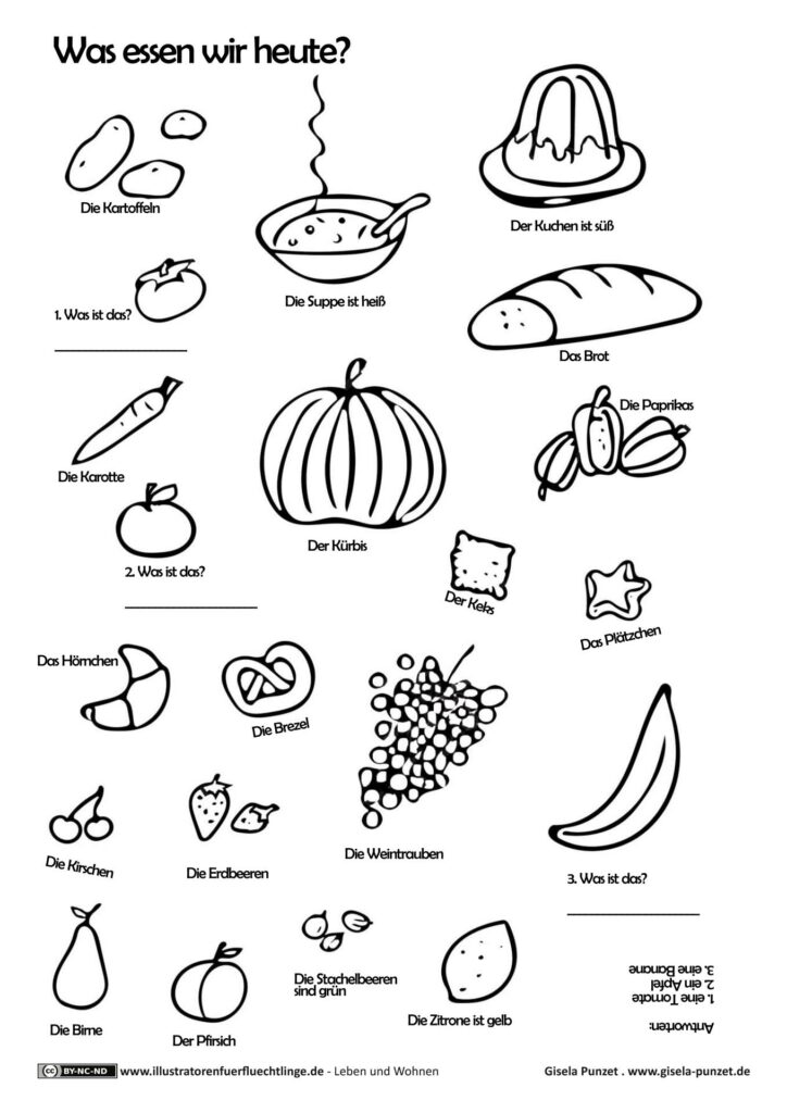Leben und Wohnen - Essen Obst Gemüse von Gisela Punzet